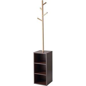 Adesso Hutch Storage Coat Rack, Walnut